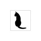 Sitting cat silhouette rubber stamp