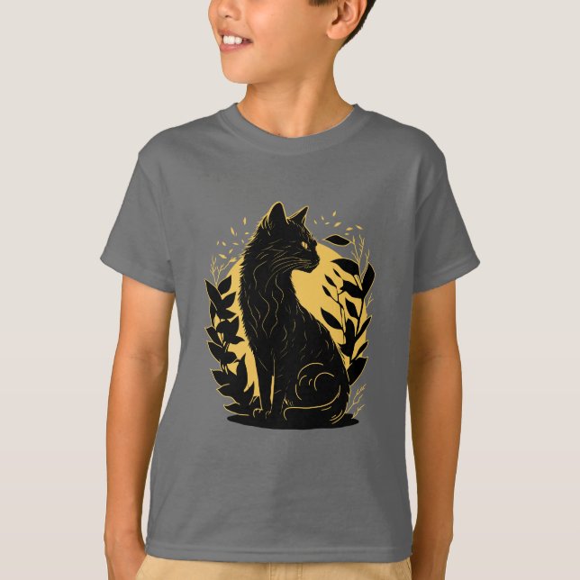 Sitting Cat T-Shirt (Front)