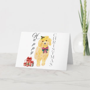 Sitting Dog Christmas Card