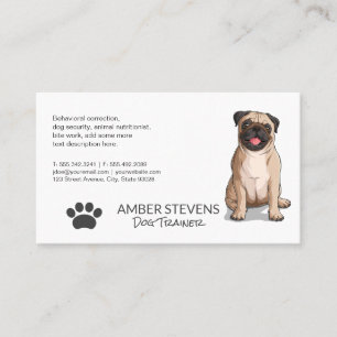 Sitting Dog Dog Paw Business Card