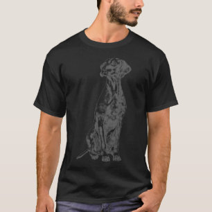 Sitting Dog Hungarian Vizsla Premium  T-Shirt