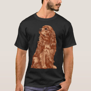 Sitting Dog Ruby Cavalier King Charles Spaniel T-Shirt