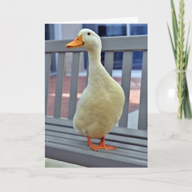 "SITTING DUCK" says ***MISSING YOU*** BOO HOO Card (Front)