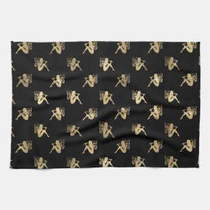 Sitting Fairytale Fantasy Lover Butterfly Wings Tea Towel