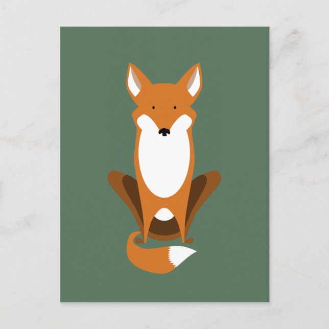 Sitting Fox Postcard (Front)