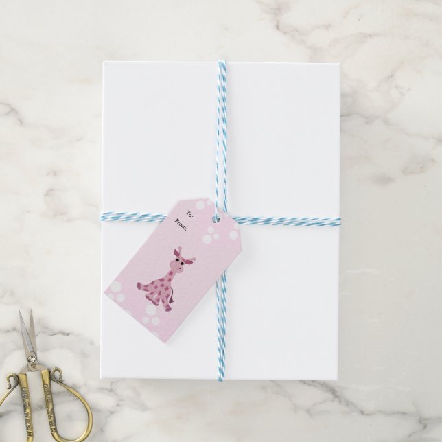 Sitting Giraffe Gift Tags (With Twine)