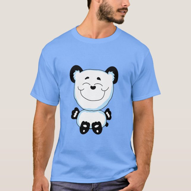 Sitting Happy Panda T-Shirt (Front)