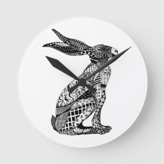 Sitting Hare Round Clock