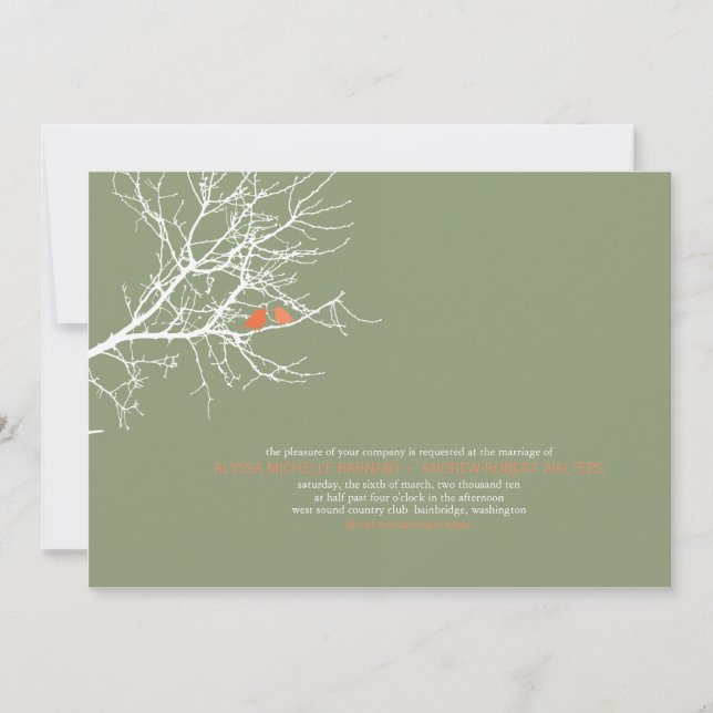 Sitting in a Tree Wedding Invitation (Front)