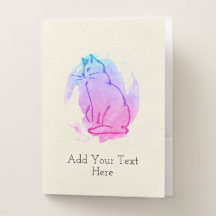 Sitting Kitty - Beautiful Watercolor Blend Custom