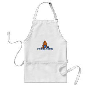 sitting knitting standard apron