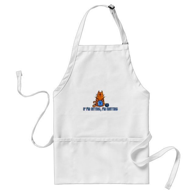 sitting knitting standard apron (Front)