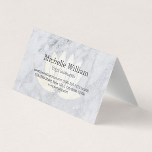 Sitting Lotus Mandala and Marble Business Card
