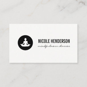 Sitting Lotus Pose Minimalist Business Card