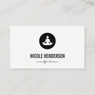 Sitting Lotus Pose Minimalist Business Card