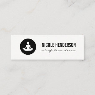 Sitting Lotus Pose Minimalist Mini Business Card