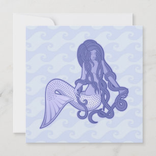 Sitting Mermaid Blue