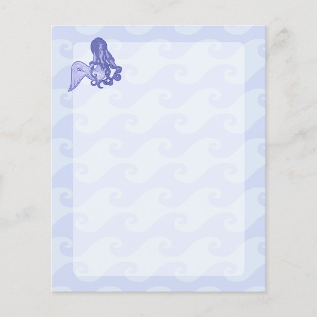 Sitting Mermaid Blue Flyer (Front)