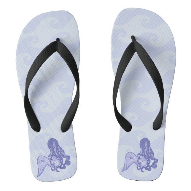 Sitting Mermaid Blue Jandals (Footbed)