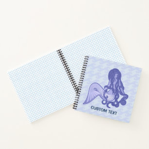 Sitting Mermaid Blue Notebook