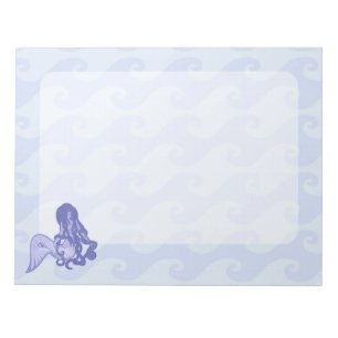 Sitting Mermaid Blue Notepad