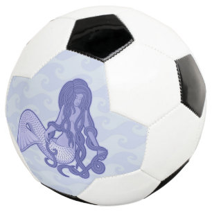 Sitting Mermaid Blue Soccer Ball