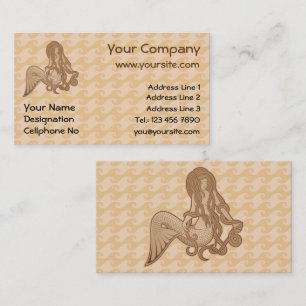 Sitting Mermaid Business Card