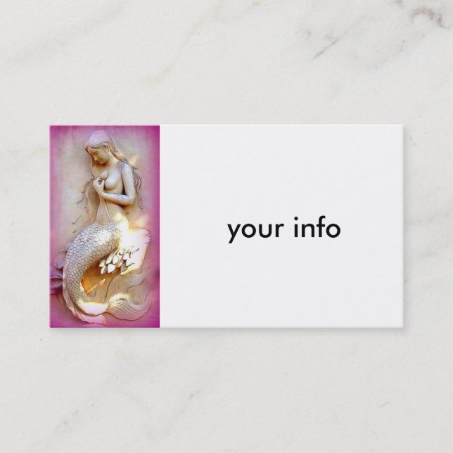 sitting mermaid business card (Front)