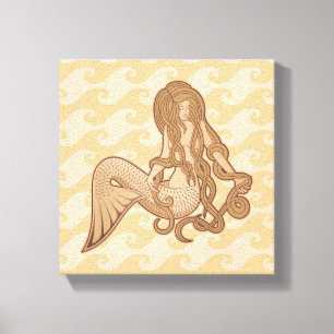 Sitting Mermaid Canvas Print