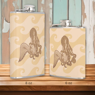 Sitting Mermaid Hip Flask