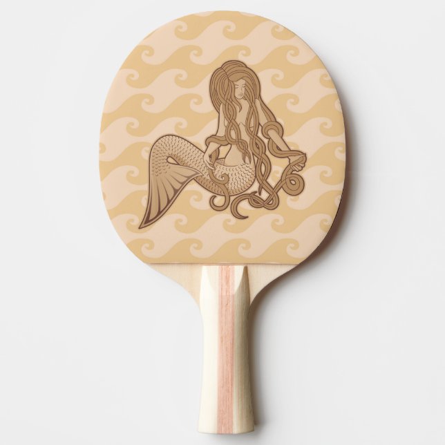 Sitting Mermaid Ping Pong Paddle (Front)