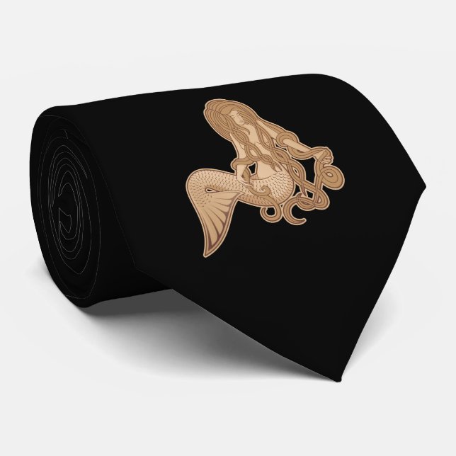 Sitting Mermaid Tie (Rolled)
