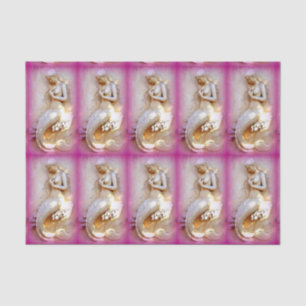 sitting mermaids pink tissue paper