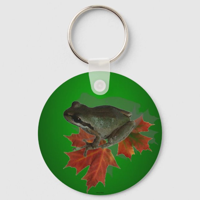 Sitting On Leaves Keychain (Front)