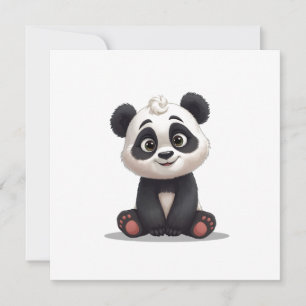 Sitting Panda Bear Cartoon Illustration Artwork