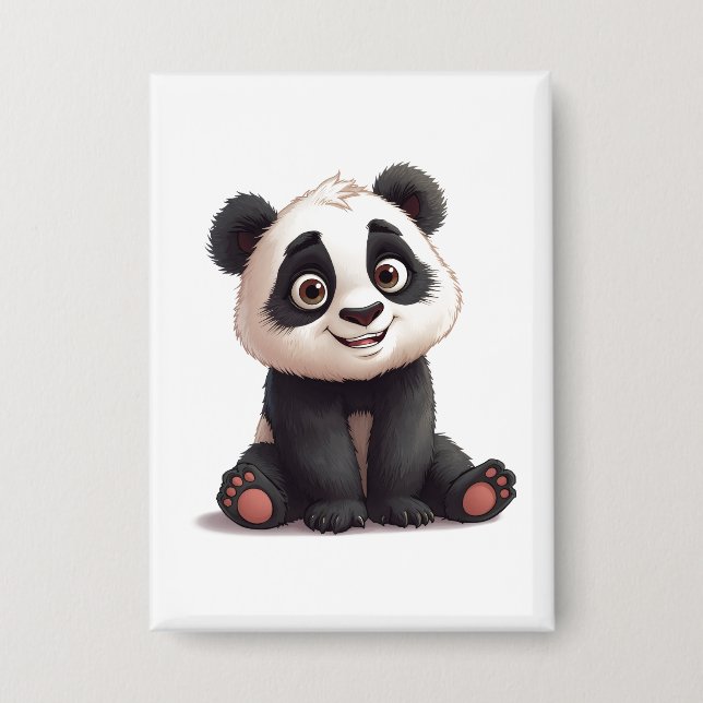 Sitting Panda Bear Cartoon Illustration Artwork (Front)