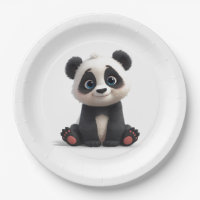 Sitting Panda Bear Cartoon Illustration Artwork