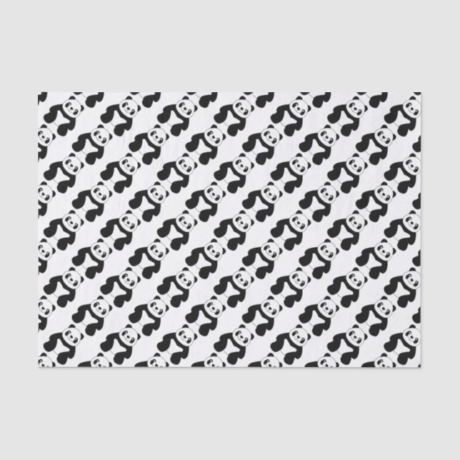 Sitting panda tissue paper (Front)