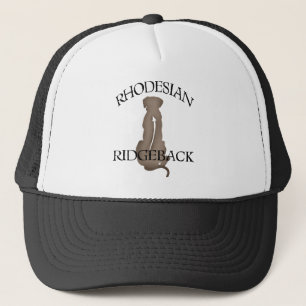 Sitting Rhodesian Ridgeback w/ Text Trucker Hat