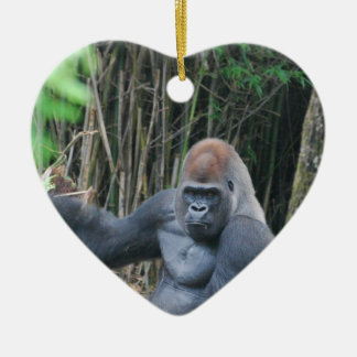 Sitting Silverback Gorilla Ornament