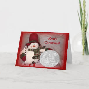Sitting Snowman Card