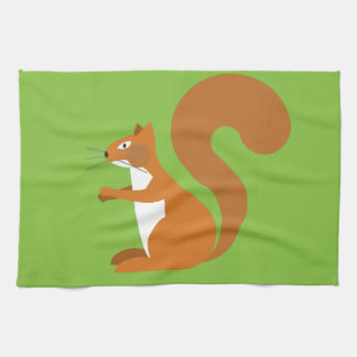 Sitting Squirrel Tea Towel