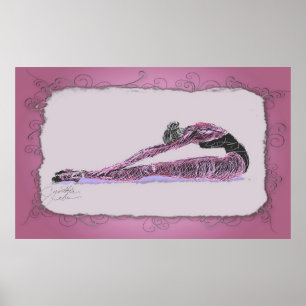 Sitting Stretching Over Legs Poster
