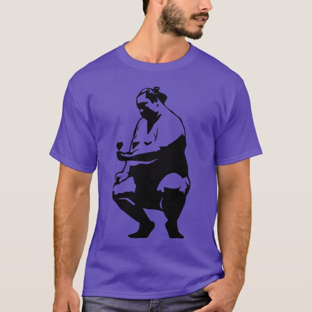 Sitting Sumo In Love vintage T-Shirt (Front)