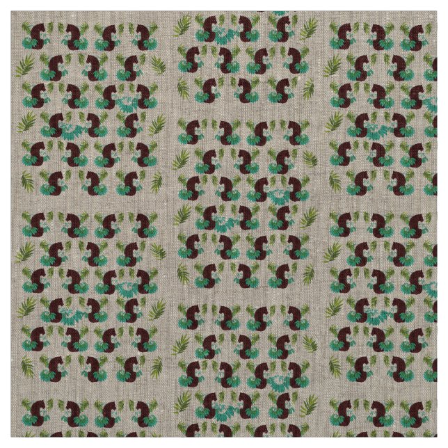 Sitting tiger fabric (Swatch)
