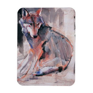 Sitting Wolf 2000 Magnet