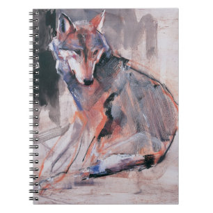 Sitting Wolf 2000 Spiral Notebook