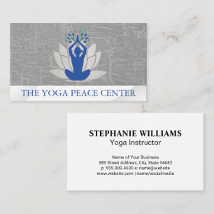 Sitting Yoga Pose Lotus Business Card