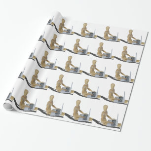 SittingOnFloorWithLaptop012915 Wrapping Paper