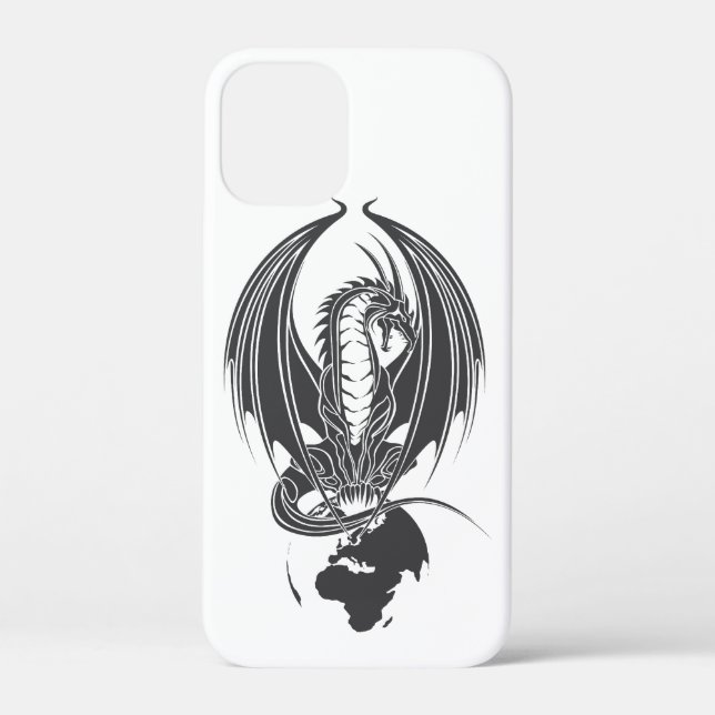 Sitzender Drache auf der Weltkugel... Case-Mate iP iPhone Case (Back)